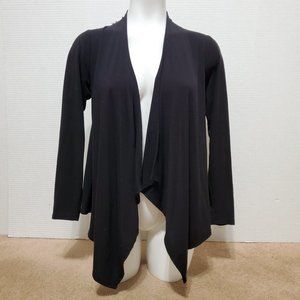 Mixxology LA cardigan Medium lightweight open front waterfall crochet back